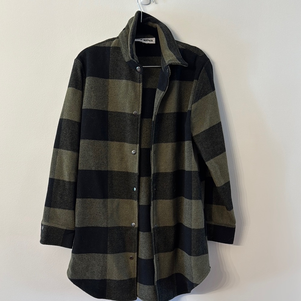 Steve Madden Black and Green Utility Jacket
